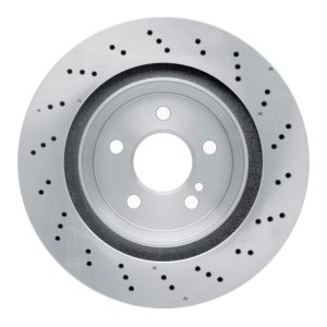 Mercedes-Benz SL450 Brake Rotor (1) - Rear - R1 Concepts - Drilled - `13-`20